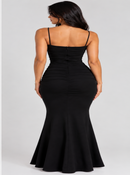 Vestido Longo Sereia — Elegância para Festas — Alças Finas e Caimento Justo