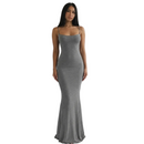 Vestido Maxi de Cetim — Elegância e Silhueta Marcada — Sem Mangas e Costas Abertas