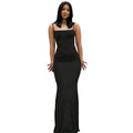 Vestido Maxi de Cetim — Elegância e Silhueta Marcada — Sem Mangas e Costas Abertas