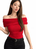 Camiseta Feminina — Estilo Sexy e Moderno — Ombro a Ombro e Modelagem Justa