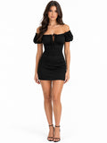 Vestido Mini Preto — Elegância para Festas — Renda, Costas Abertas e Ajuste ao Corpo